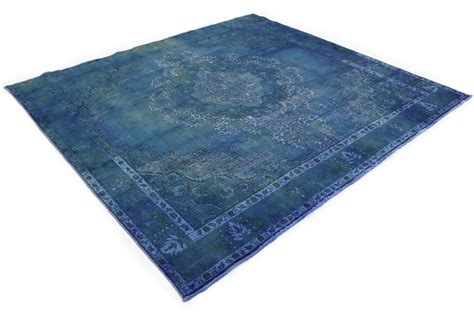 Teppich nepal brücke aus wolle blau mit pastellfarben mass 154x74. Vintage Teppich Blau in 280x310 (1001-177248) - carpetido.de