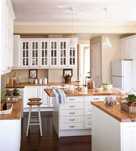 Muebles para cocina alacenas usados. Cocinas en blanco y madera bonitas, cálidas y luminosas