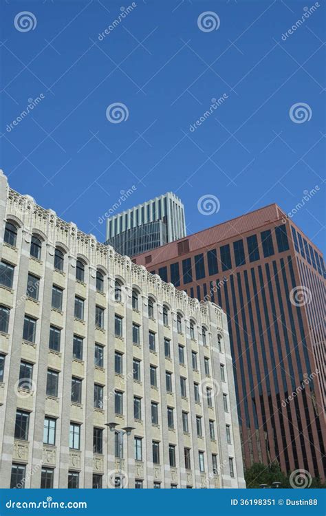 Architecture Of Downtown Omaha Nebraska Stock Image Image Of