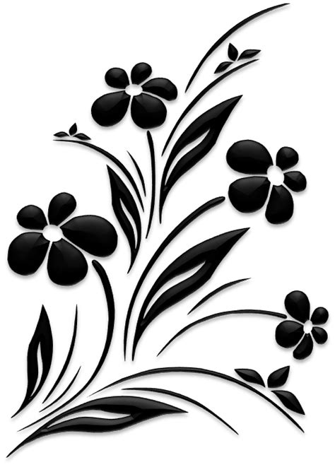 Flowers Silhouette Vector Clipart Png Png Mart