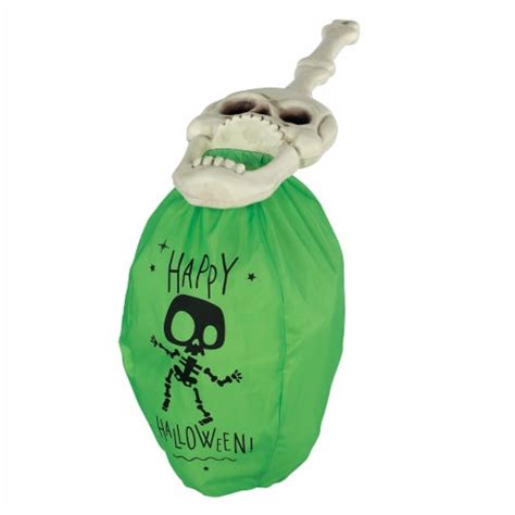 Holiday Home Halloween Green Skull Loot Scoop Treat Bag 1 Ct Kroger