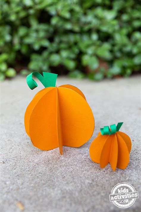 Super Cute And Easy Paper Pumpkin Craft For Kids Paper Pumpkin Craft