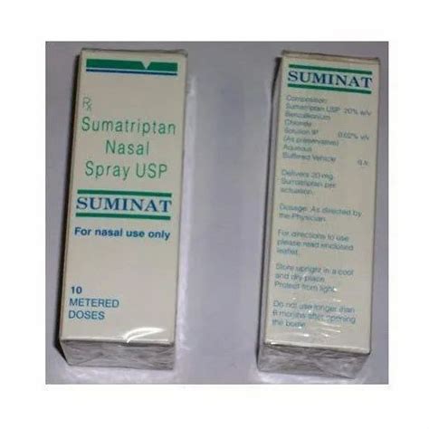 Suminat 20 Wv Sumatriptan Nasal Spray Usp Packaging Size 10