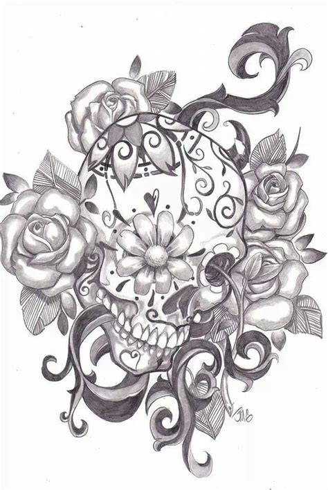 Pin By Jamie Clark On Girly Girl Skulls Sugar Skull Tattoos Tattoos