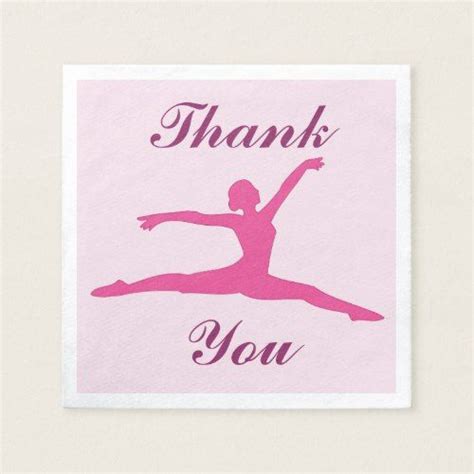 Ladies Dance Dancing Exercise Thank You Paper Napkin Napkins Paper