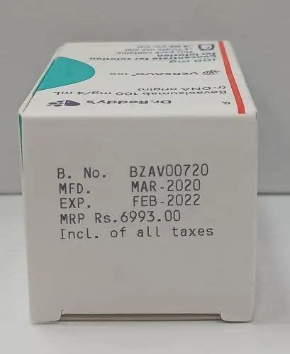 Dr Reddys Bevacizumab 100mg Injection Versavo Storage 2 8 Degree