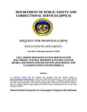 Md Department Of Public Safety And Correctional Services Doc Template Pdffiller