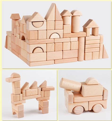 2020 Original Wooden Blocks Early Educational Toy Geometric Assembling