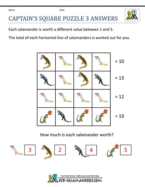 See more ideas about math, maths puzzles, worksheets. Math Puzzle Worksheets 3rd Grade