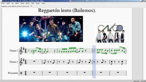 Reggaetón Lento (Bailemos).CNCO. Partitura Flauta. Sheet music. - YouTube