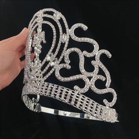 Wholesale Miss World Beauty Pageant Crown Custom Silver Tiaras And