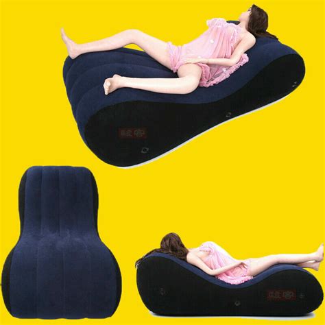 sofa sex bed inflatable pillow chair adult furniture cuffs cushion fits couples ebay