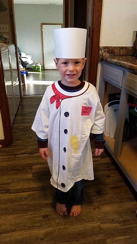 Diy Kids Chef Costume For Career Day At School Made From A T Shirt