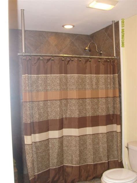 Shower rods that mount directly to the ceiling trax sells home decorating products to bathroom remodelers. How to build a ceiling mounted shower curtain hanger rod ...