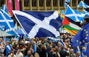 Thousands Of Pro Independence Supporters March Through Glasgow Daily