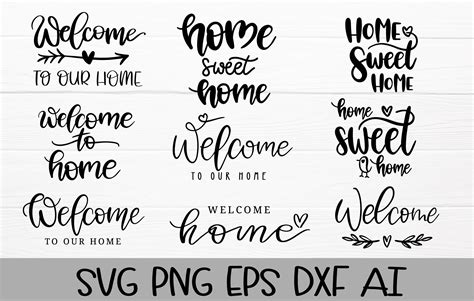 Welcome Home Svg Home Cutting File Home Svg Home Sweet Home Svg Home