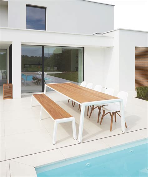 Modern dining & side chairs. Modern Aluminum Teak Extra Long Dining Table Farm House ...