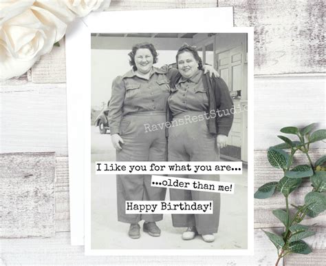 Funny Birthday Card Greeting Card Card For Her Vintage Etsy Hong Kong