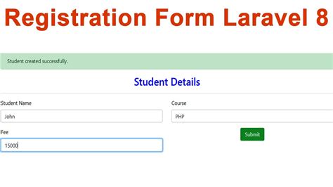 Registration Form Laravel 8 Youtube