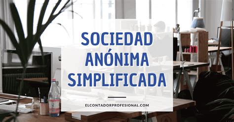 Sociedad Anónima Simplificada Sas Contador Profesional