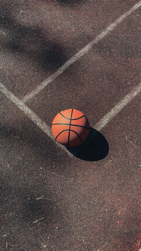 Download Ball On Court Cool Basketball Iphone Wallpaper