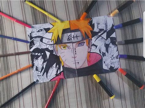 Naruto Vs Pain Drawing