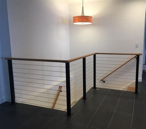 Whenever a staircase is long, or there are multiple staircases that come together, a visually lightweight stair railing is a good design choice so as to not weigh down the. Top Rail or Wall Mount Handrail | Etsy in 2020 | Wall ...