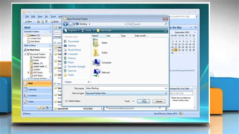 Outlook 2007 Export And Import Pst Files In Windows® Vista Youtube