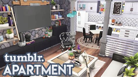 Tumblr Roommates Apartment 🖤 The Sims 4 Apartment Renovation Speed