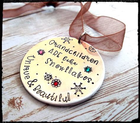 Grandchildren Are Like Snowflakes Hand Stamped Aluminum Etsy