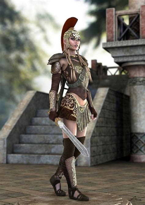 Pin By Dwayne Verdon On Female Art In 2019 Warrior Costume Gladiator