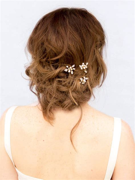 Venusvi Wedding Hair Pin Decorative For Bridalpack Of Three Gold