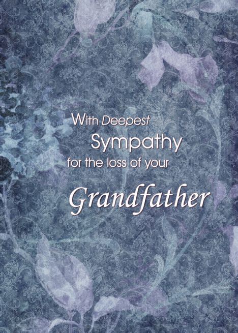 Condolencessympathy For The Loss Of A Grandfather Card Ad Ad