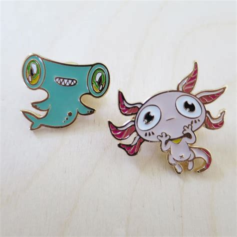 Axolotl Enamel Pin Etsy