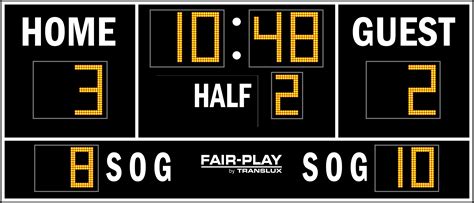 Fair Play Sc 8114 2 Soccer Scoreboard 6 X 14 Olympian Led