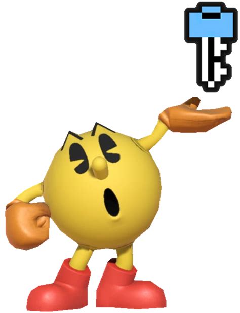 Classic Pac Man Holding A Key By Transparentjiggly64 On Deviantart