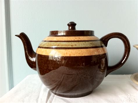 Lady Janes Treasure Trove Sold Vintage Striped Teapot Made In