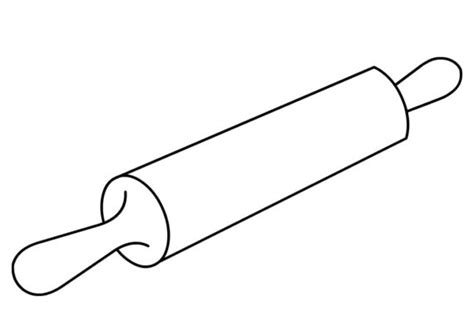 rolling pin coloring page