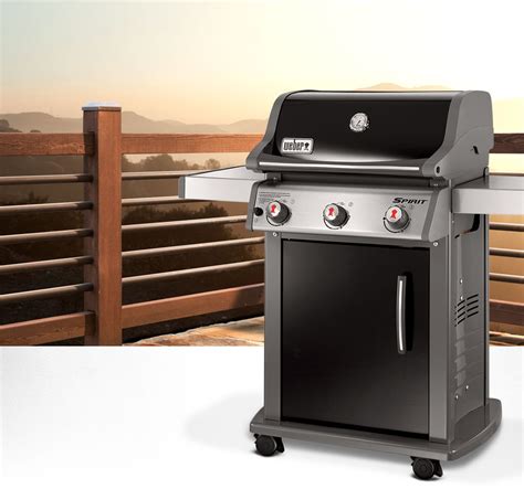 Barbacoa De Gas Spirit E Weber Usa Con Ruedas De Metal