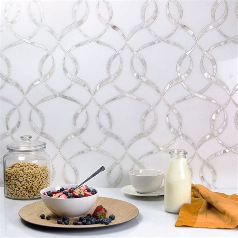 Arya Marble And Mother Of Pearl Polished Mosaic Tile Pearl Tile