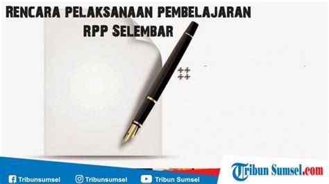 Contoh RPP Selembar (Satu Halaman) Sesuai Format Surat Edaran