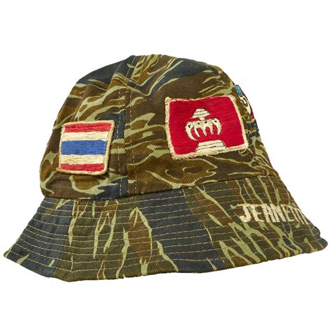 Original Us Vietnam War Tiger Stripe Camouflage Boonie Hat Souveni