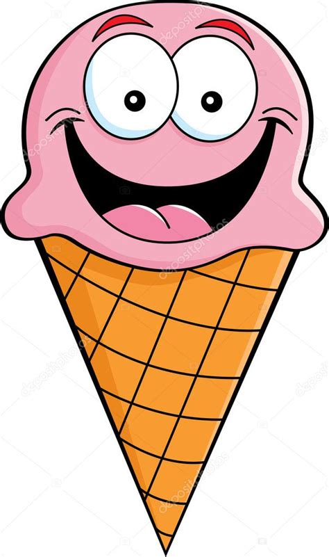 Une boule de glace est à la fraise, colorie la boule en rose. Cornet de crème glacée de dessin animé — Image vectorielle ...