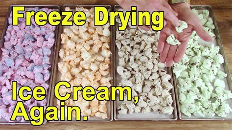 Freeze Drying Scoops Of Ice Cream 4 Flavors Youtube