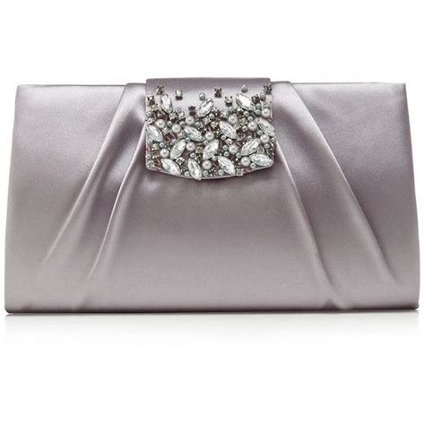 No 1 Jenny Packham Grey Satin Embellished Clutch Bag 165 Brl Liked