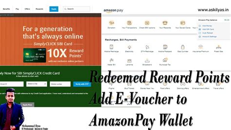Aug 20, 2021 · rewards credit cards offer a way for you to get value from your credit cards in the form of points, miles or cash back for your purchases. How to Redeem SBI Credit Card Reward Points? | Add redeemed E-Voucher Amazon Pay Wallet ...