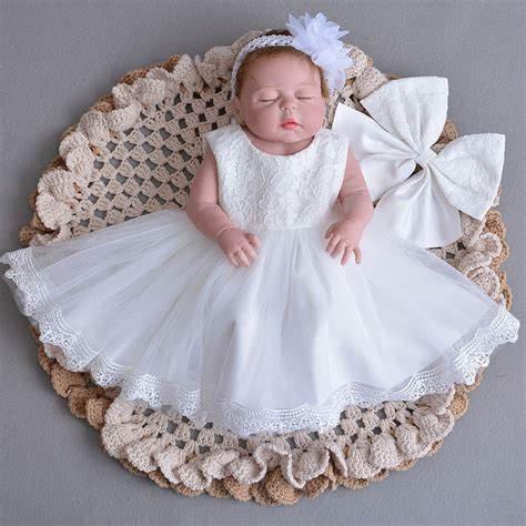 Lace Vintage Baby Girl Dress For Baptism Girls 1st Year Birthday Party