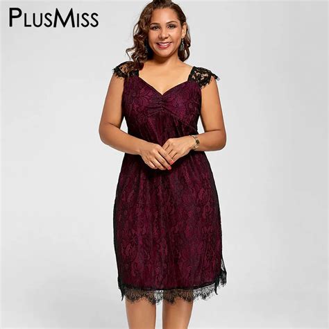 Buy Plusmiss Plus Size 5xl Xxxxl Xxxl Lace Elegant Party Dresses Women Clothes