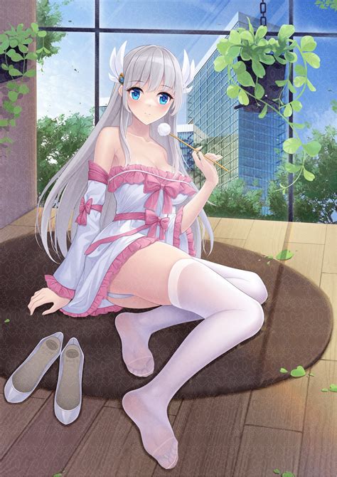 Girl In White Legwear Original Ranimelegwear