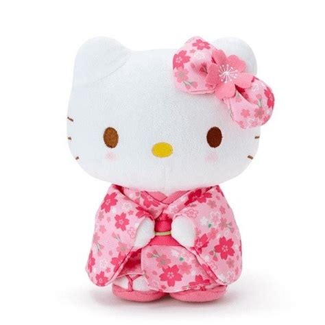 Sanrio Plush Doll Hello Kitty Sakura Kimono Pink 20cm